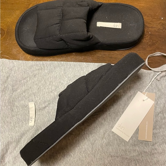 Quilted Terry cotton slide slippers by SKIN - Picture 4 of 4